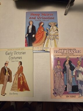 Lot Of 3 Tom Tierney Paper Doll Books,  NEW UNCUT